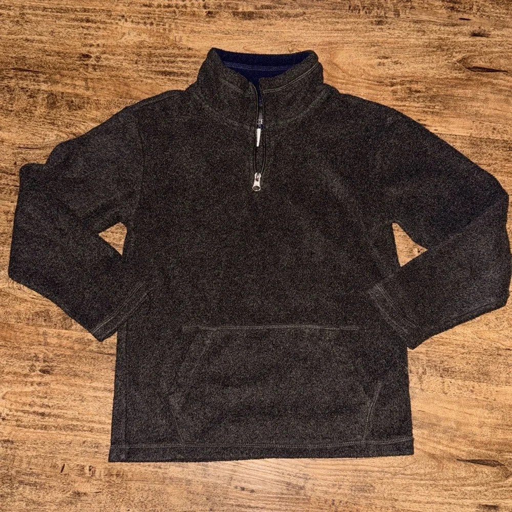 Dark Grey quarter zip soft fleece size 7/8